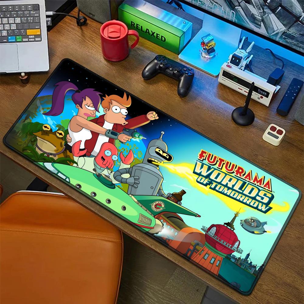 Desk Setup Laptop - Futurama Anime B-Bender Mouse Pad Rubber