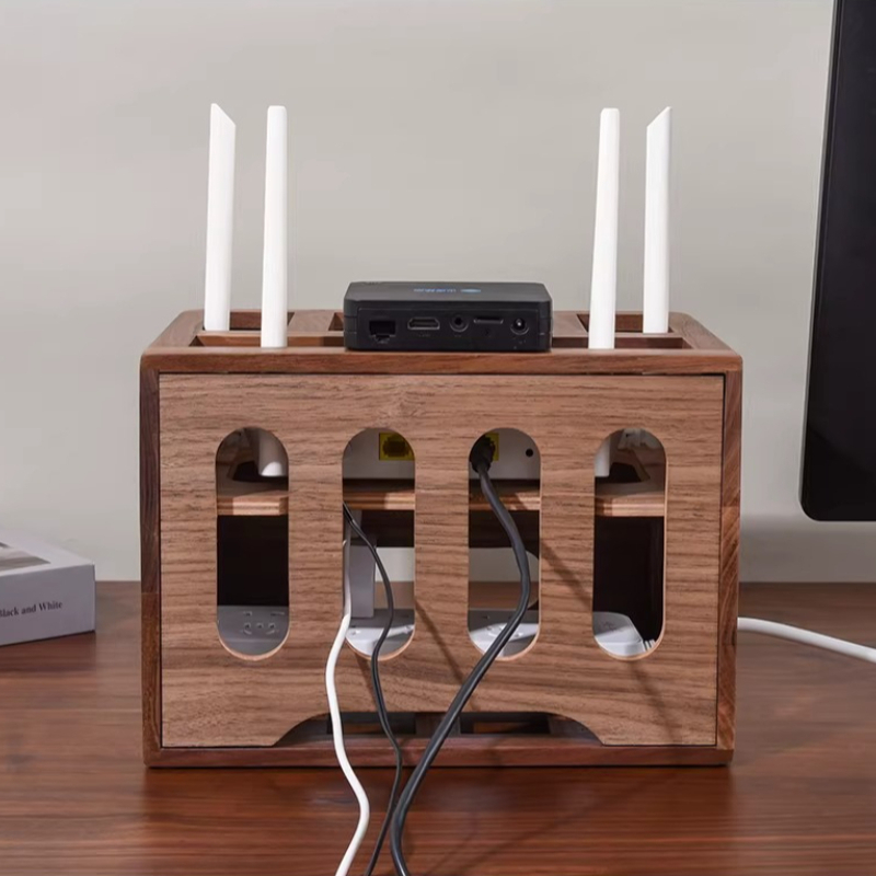 Cable Box Organizer - Large Capacity WiFi Router Storage Box