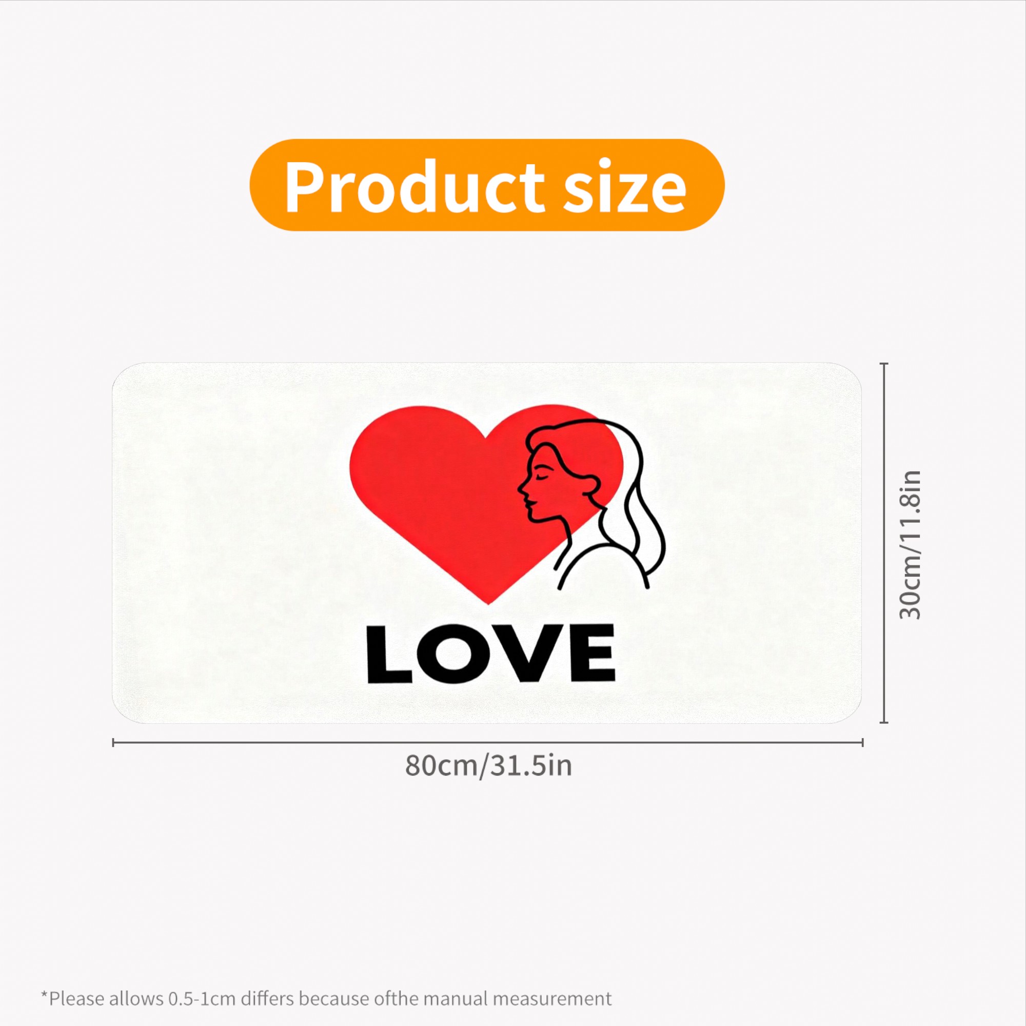 Heart Silhouette Gaming Mouse  - Rubber Mat Desk review and price