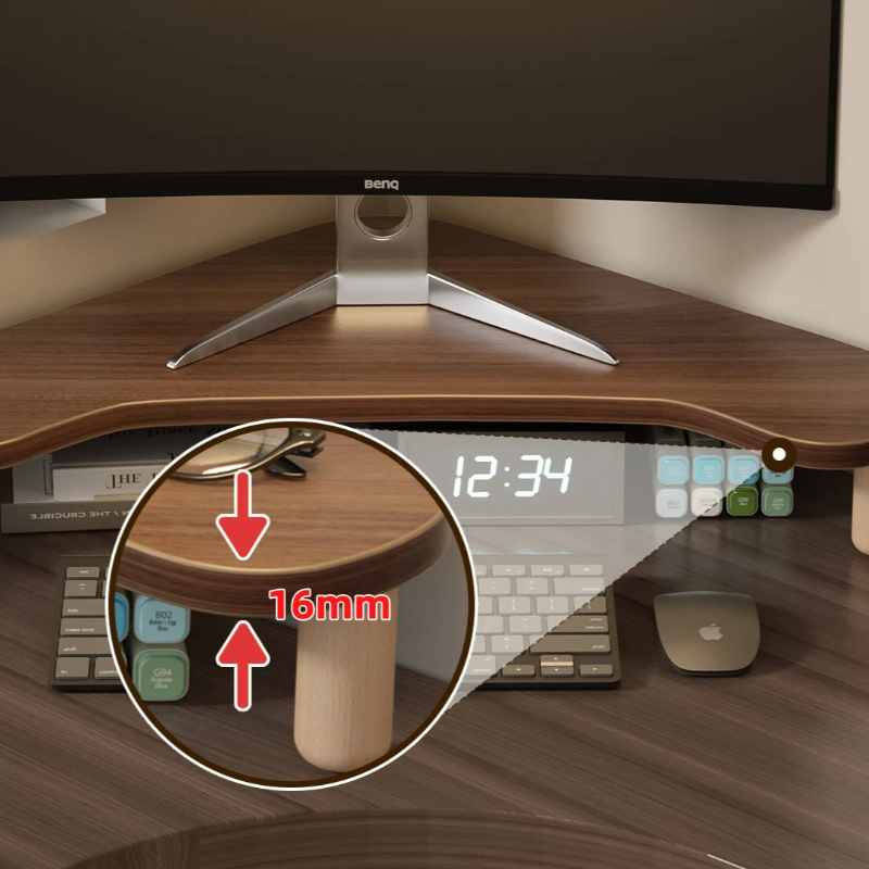 Corner Computer Stand, Triangl - Monitor Riser Wood review and price