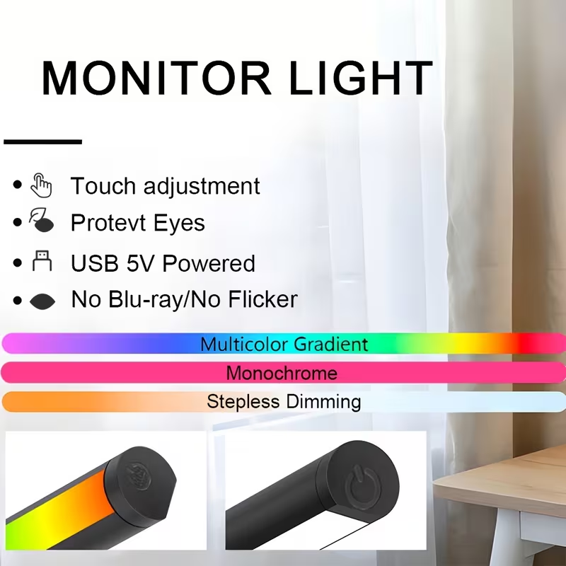 LED Monitor Light Bar 30cm 40c - Desk Setup For Studying review and price