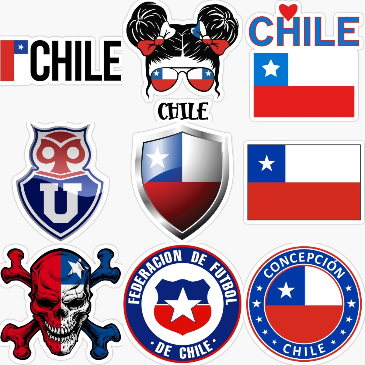 Chile Emblem Flag Skull Creati - Desk Setup Laptop review and price