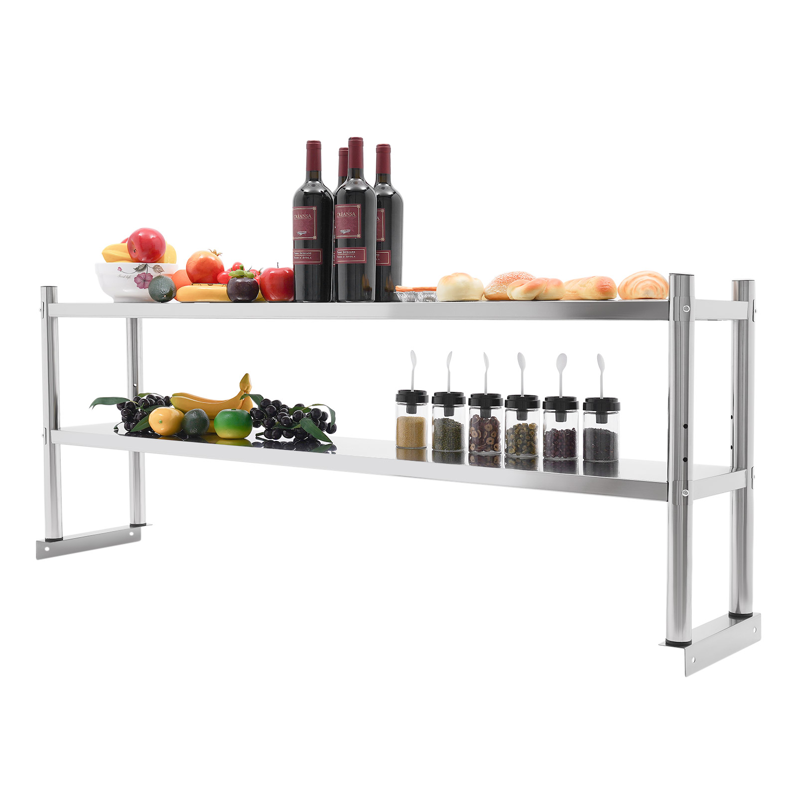 Stainless Steel Shelving, 2 Ti - Monitor Riser Wood review and price