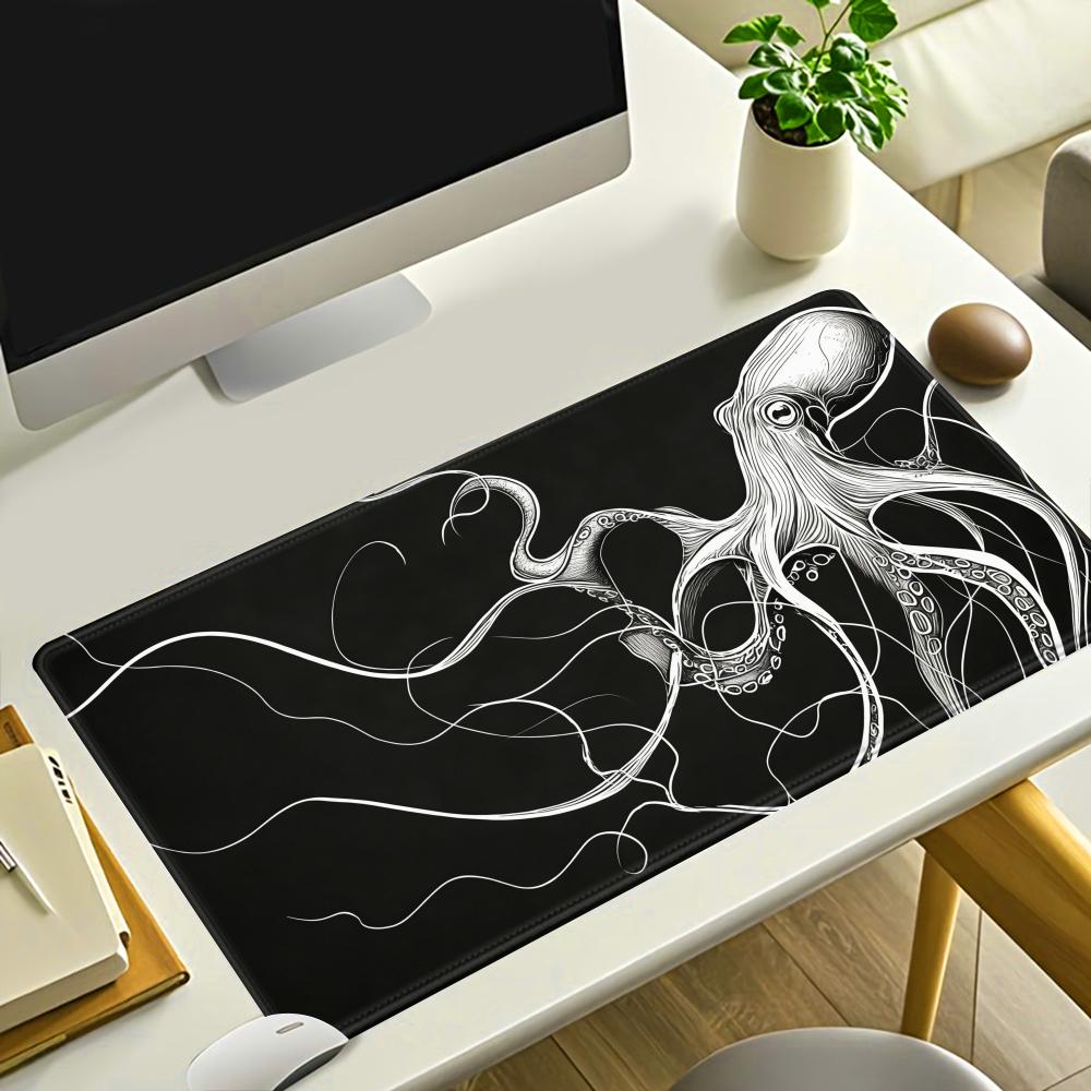 HYBXAXC Octopus Mouse Pad, Bla - Desk Setup Or Set Up review and price