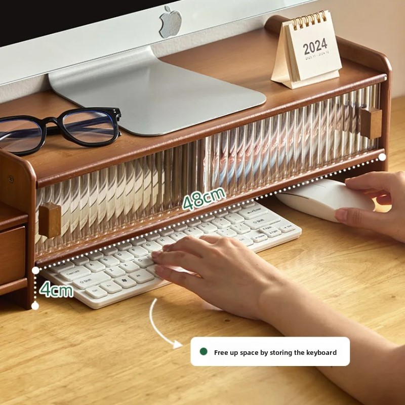 ‌Monitor Stand with Drawer-Adj - Monitor Riser Wood review and price