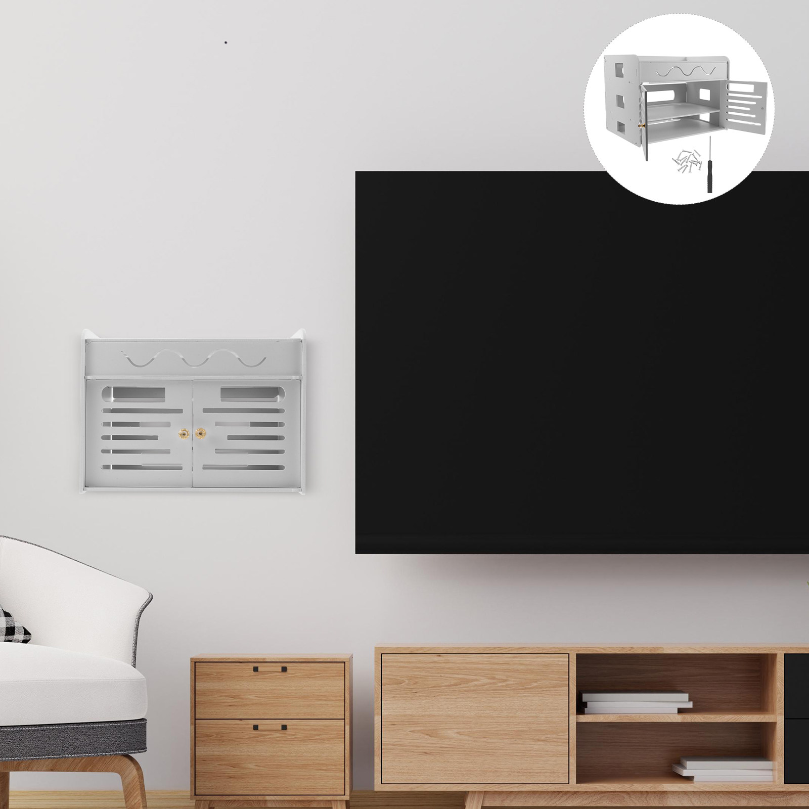 3-Layer WiFi Router Storage Bo - Cable Box Organizer review and price