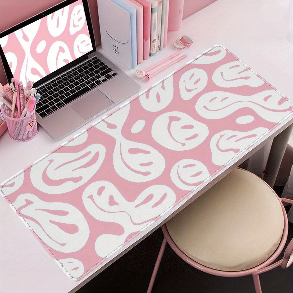 Aesthetic Pink Desk Mat Large  - Desk Setup For Studying review and price