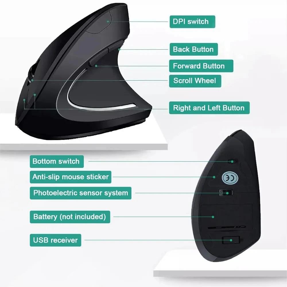 Ergonomic Wireless Mouse 1600  - Desk Setup For Studying review and price