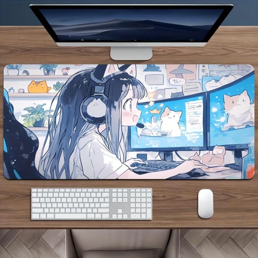 Cartoon Esports Girl Game Mous - Desk Setup Simple review and price