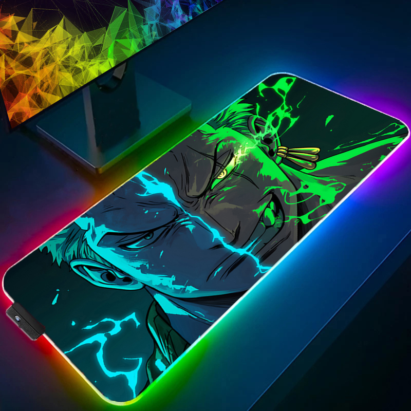 ONE PIECE Zoro Mouse Pad RGB G - Desk Setup Mat review and price
