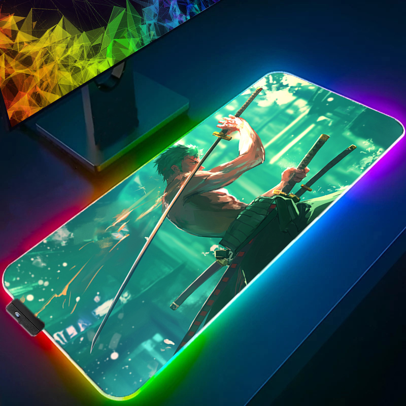 ONE PIECE Zoro Mouse Pad RGB G - Desk Setup Mat review and price