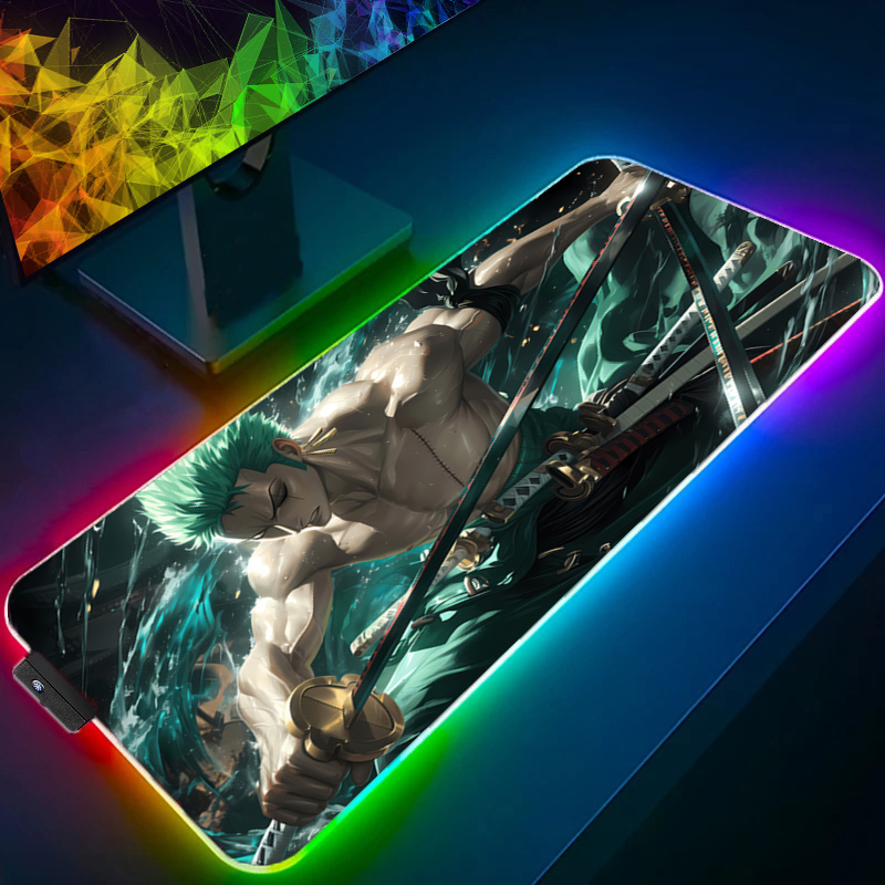 ONE PIECE Zoro Mouse Pad RGB G - Desk Setup Mat review and price