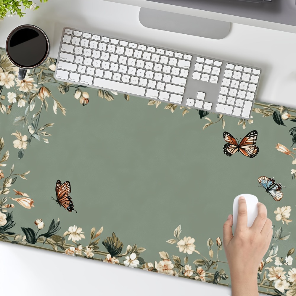 Plant table mat with butterfly - Desk Setup Simple review and price