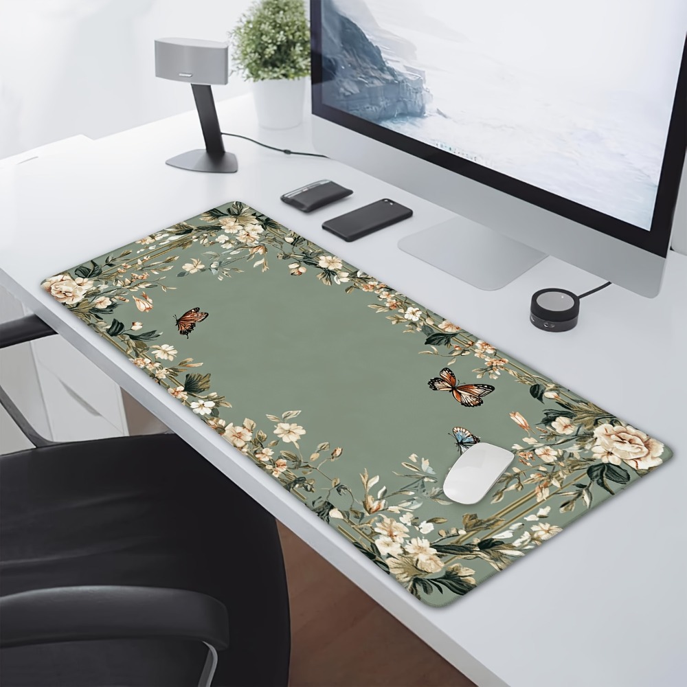 Plant table mat with butterfly - Desk Setup Simple review and price