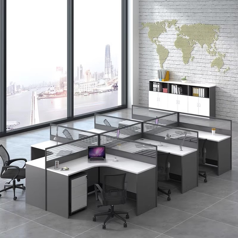White Office Desk for 2 4 or 6 - Desk Setup Or Set Up review and price