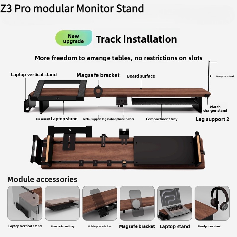 Z3 Pro Modular Monitor Riser S - Monitor Riser Wood review and price
