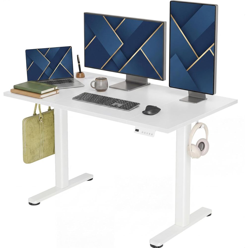 Motorized Adjustable Desk 48x2 - Desk Setup Dual Monitor review and price