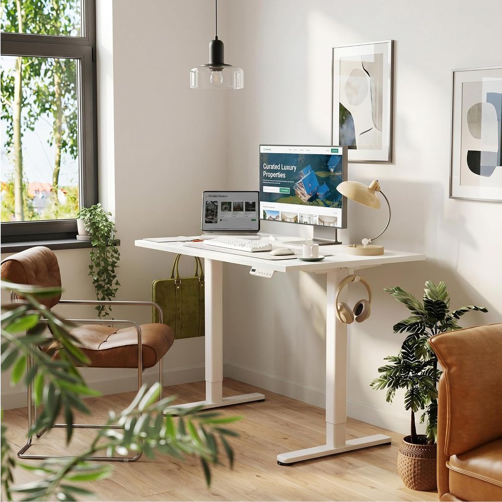 Motorized Adjustable Desk 48x2 - Desk Setup Dual Monitor review and price
