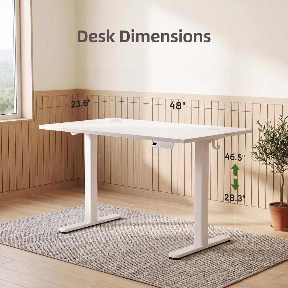Motorized Adjustable Desk 48x2 - Desk Setup Dual Monitor review and price