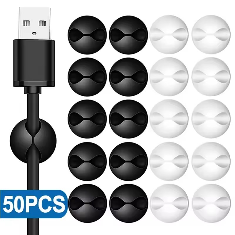5/50Pcs Desktop Wall Cable Cli - Cable Box Organizer review and price