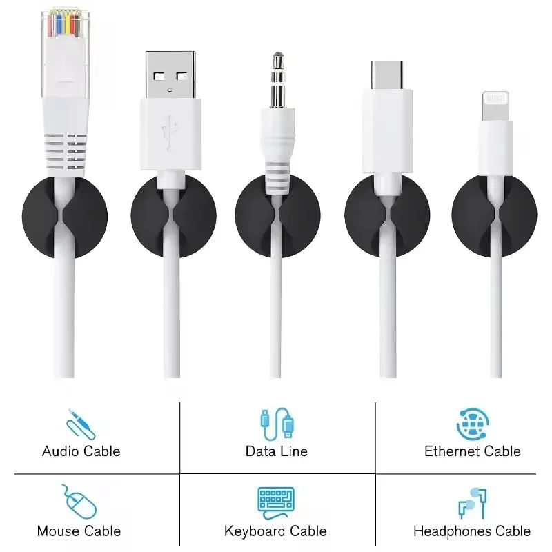 5/50Pcs Desktop Wall Cable Cli - Cable Box Organizer review and price