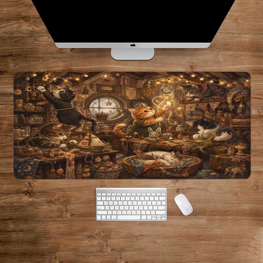 Cats Mouse Pad Anti-slip Desk  - Desk Setup For Studying review and price