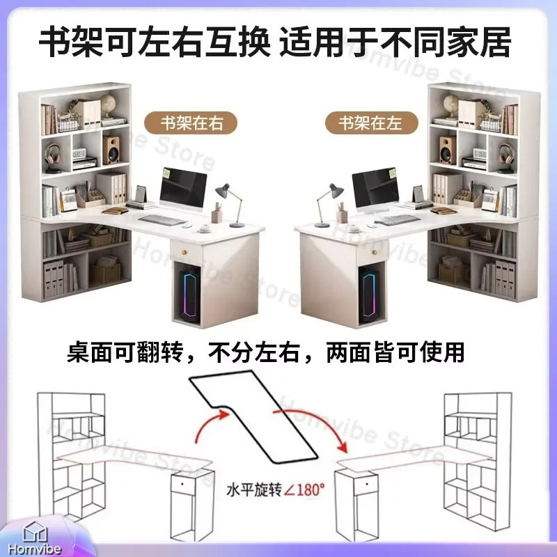 L Shaped Computer Desk with Bo - Desk Setup Dual Monitor review and price