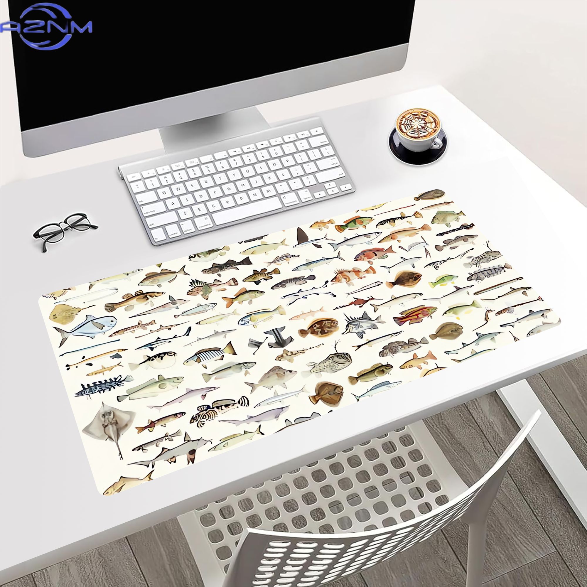 Fish Desk Mat for Mood Lightin - Desk Setup Or Set Up review and price