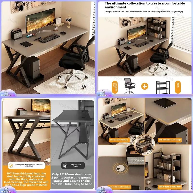 Modern Wooden Computer Desk fo - Desk Setup For Studying review and price