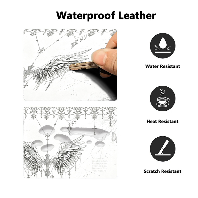 Leather Mousepad Black White A - Desk Setup Mat review and price