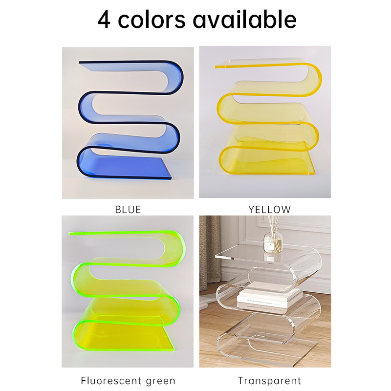 Thickened acrylic wavy edge ta - Desk Setup Minimalist review and price