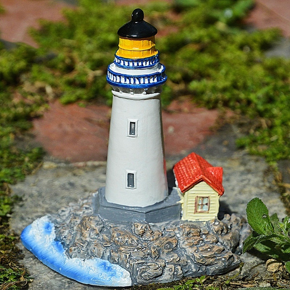Blue Resin Lighthouse Decor Me - Desk Setup Or Set Up review and price
