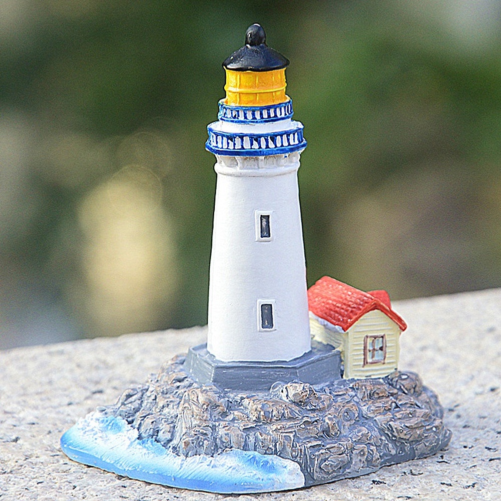 Blue Resin Lighthouse Decor Me - Desk Setup Or Set Up review and price