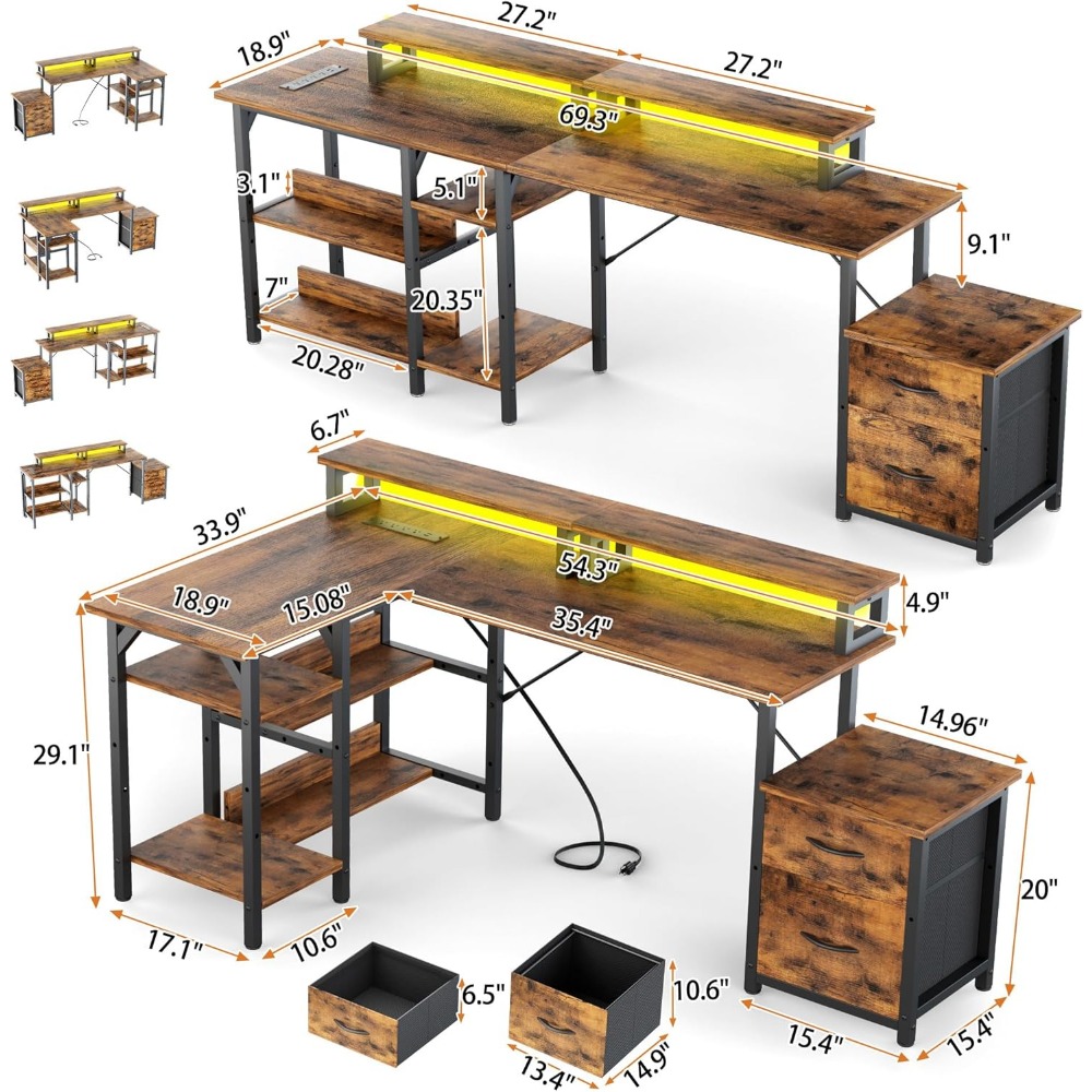 Office Desk with File Drawers& - Desk Setup Or Set Up review and price